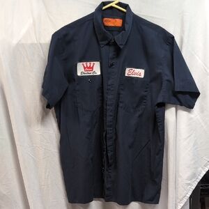 Dickies Dark Blue Casual Button Down Shirt
